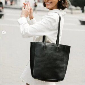 Parker Clay Eleni Black Leather Tote Bag NWOT